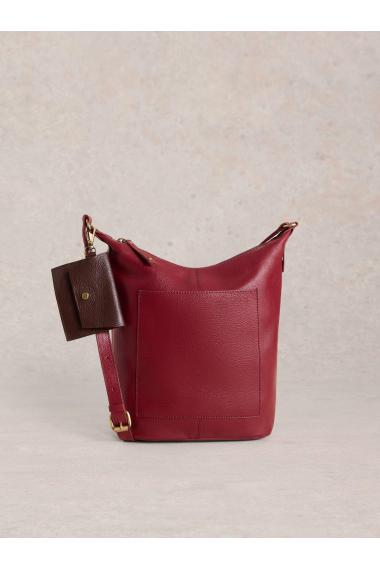 White Stuff Fern Leather Crossbody in DEEP RED Art. WS441104