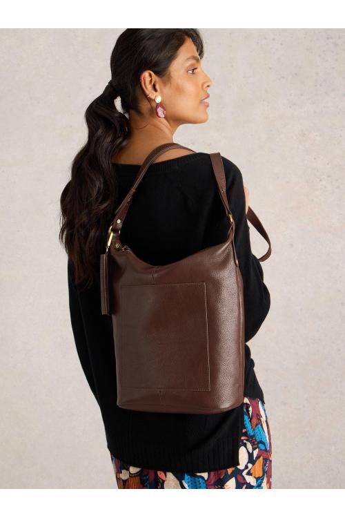 White Stuff Fern Leather Crossbody in DK BROWN Art. WS441104