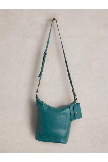 White Stuff Fern Leather Crossbody in MID TEAL Art. WS441104