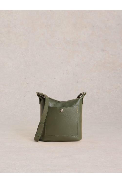 White Stuff Mini Fern Leather Crossbody in KHAKI GRN Art. WS441118 / WS438797