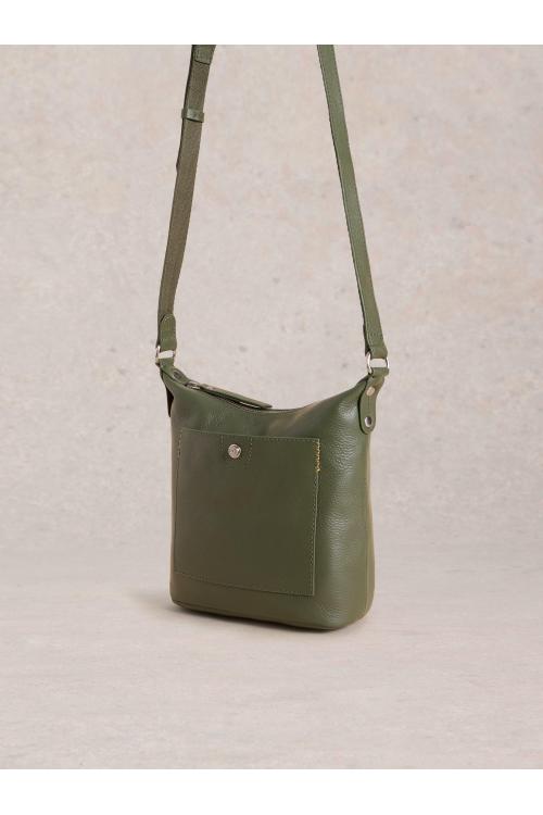 White Stuff Mini Fern Leather Crossbody in KHAKI GRN Art. WS441118 / WS438797