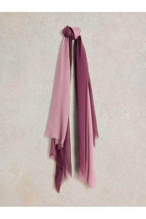 White Stuff Penny Plain Oversized Scarf in MID PLUM Art. WS441241