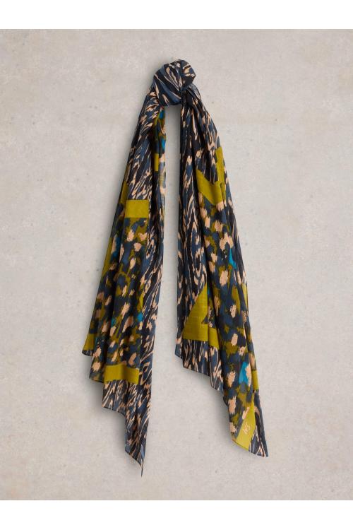 White Stuff Abstract Star Print Scarf in BLUE MLT Art. WS441468