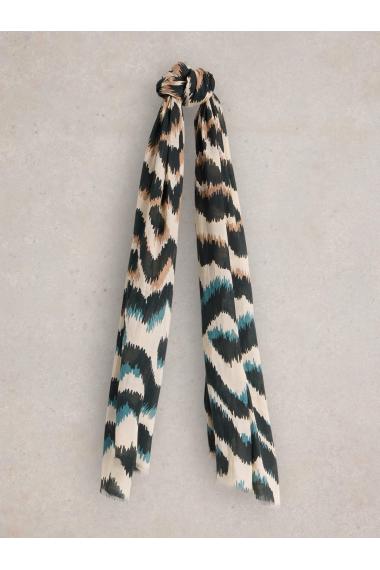 White Stuff Squiggle Ikat Print Scarf in NAT MLT Art. WS441469