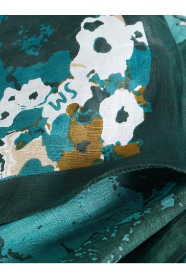 White Stuff Daisy Hare Print Scarf in TEAL MLT Art. WS441472