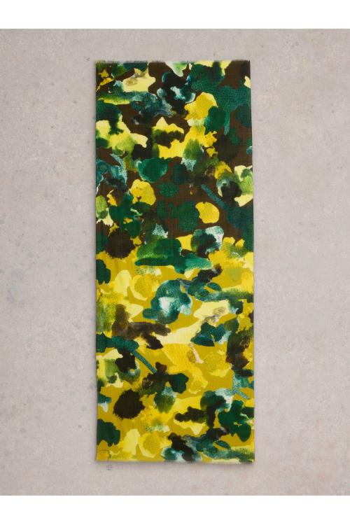 White Stuff Abstract Floral Print Scarf in GREEN MLT Art. WS441473