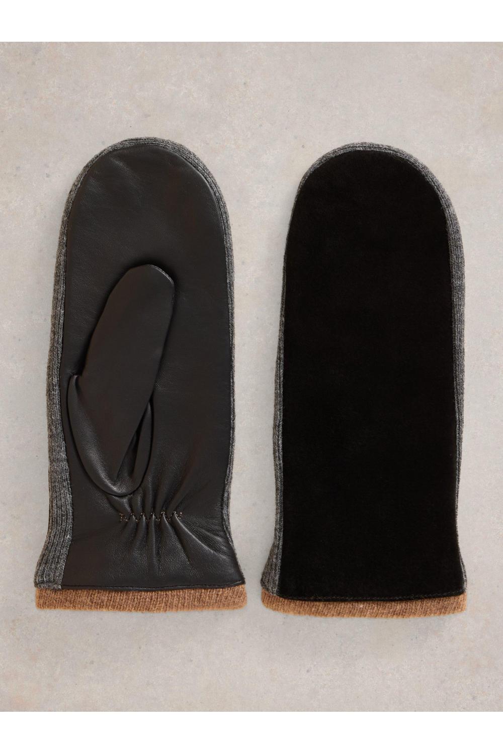 White Stuff Suede Mitten in PURE BLK Art. WS441757