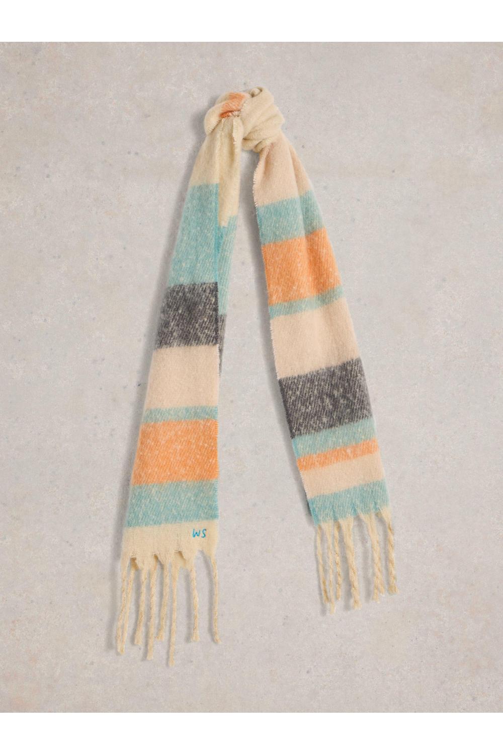 White Stuff Shelly Skinny Scarf in NAT MLT Art. WS441759