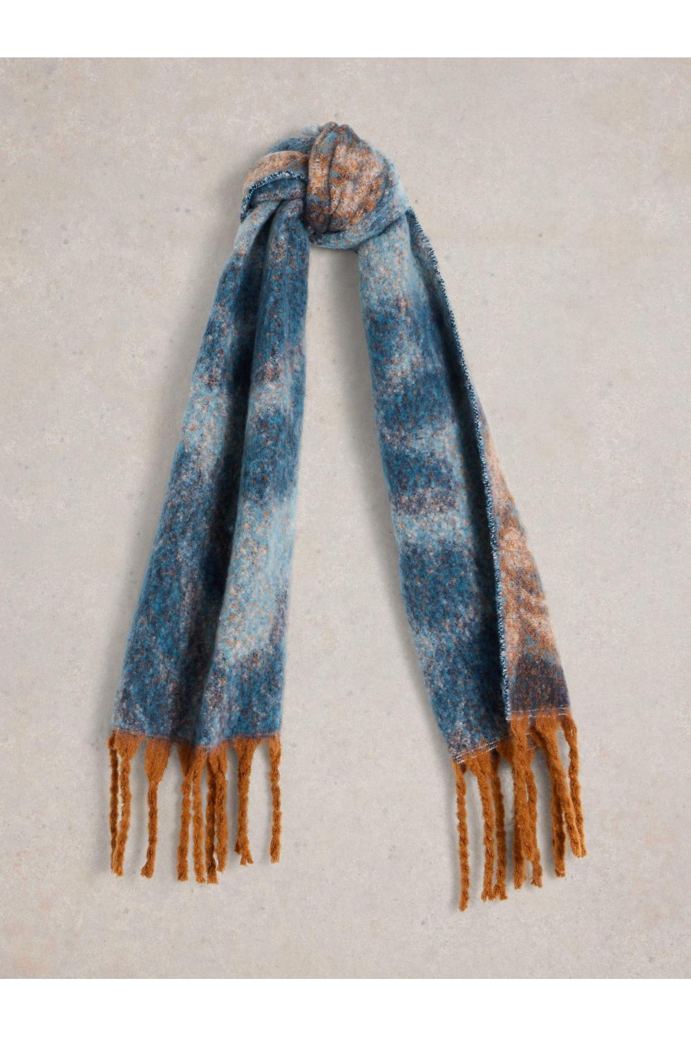 White Stuff Shelly Brushed Scarf in BLUE PR Art. WS441760