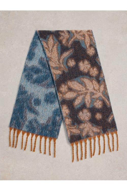 White Stuff Shelly Brushed Scarf in BLUE PR Art. WS441760