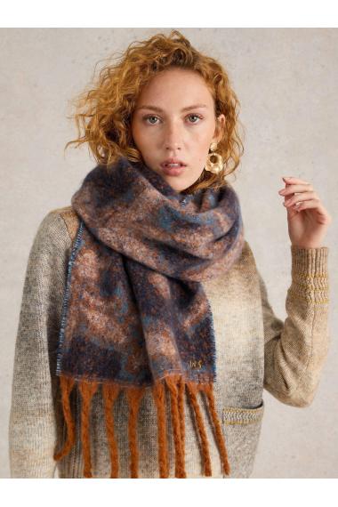 White Stuff Shelly Brushed Scarf in BLUE PR Art. WS441760