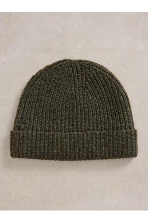 White Stuff Albie Rib Knit Beanie in GREEN MLT Art. WS441761