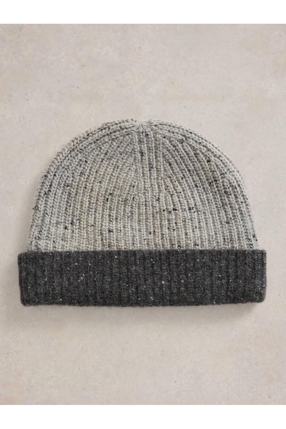 White Stuff Albie Rib Knit Beanie in GREY MLT Art. WS441761