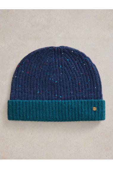 White Stuff Albie Rib Knit Beanie in NAVY MULTI Art. WS441761