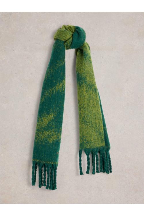 White Stuff Benny Brushed Scarf in GREEN MLT Art. WS441764