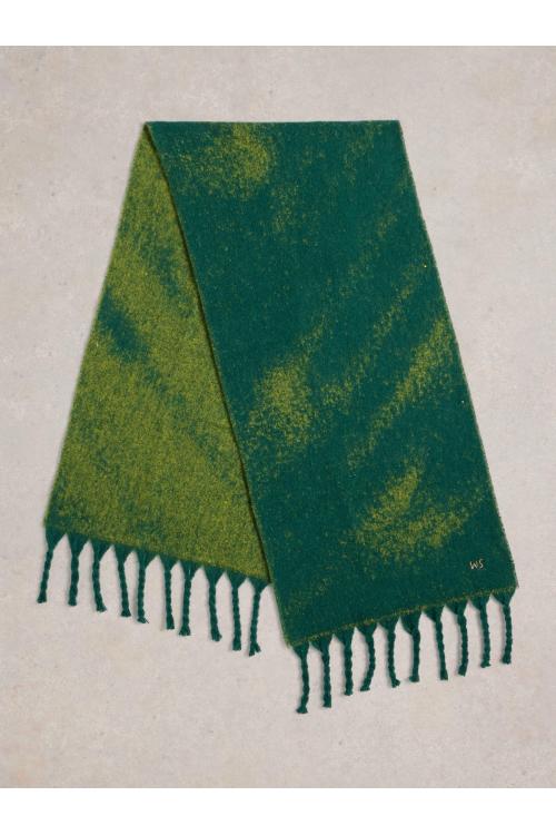 White Stuff Benny Brushed Scarf in GREEN MLT Art. WS441764