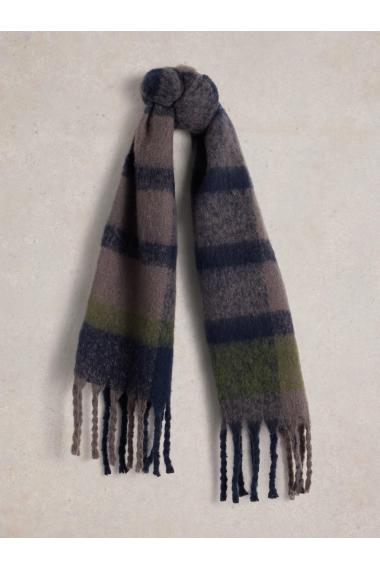 White Stuff Benny Brushed Scarf in GREY MLT Art. WS441764