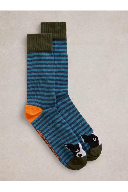 White Stuff Dog Ankle Sock in BLUE MLT Art. WS441774