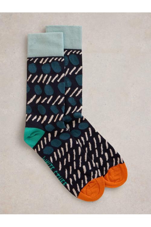 White Stuff Dash and Dot Ankle Sock in NAVY MULTI Art. WS441781