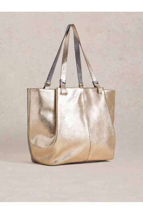 White Stuff Tessy Leather Tote Bag in MIXED MET Art. WS441827