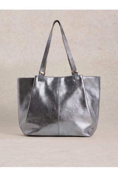 White Stuff Tessy Leather Tote Bag in MIXED MET Art. WS441827