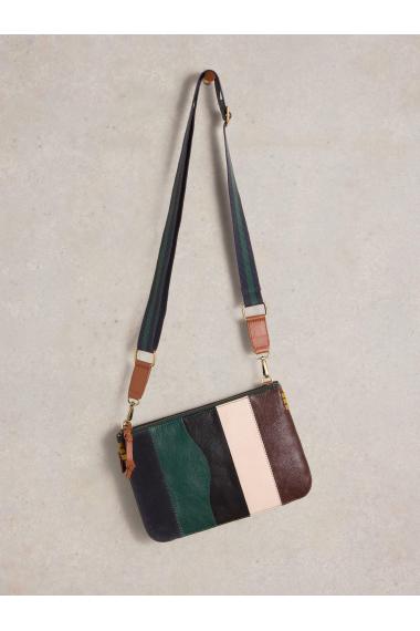 White Stuff Connie Double Pouch Crossbody in GREEN MLT Art. WS441830