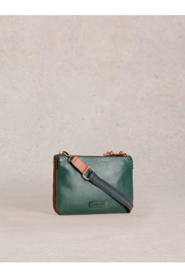 White Stuff Connie Double Pouch Crossbody in GREEN MLT Art. WS441830