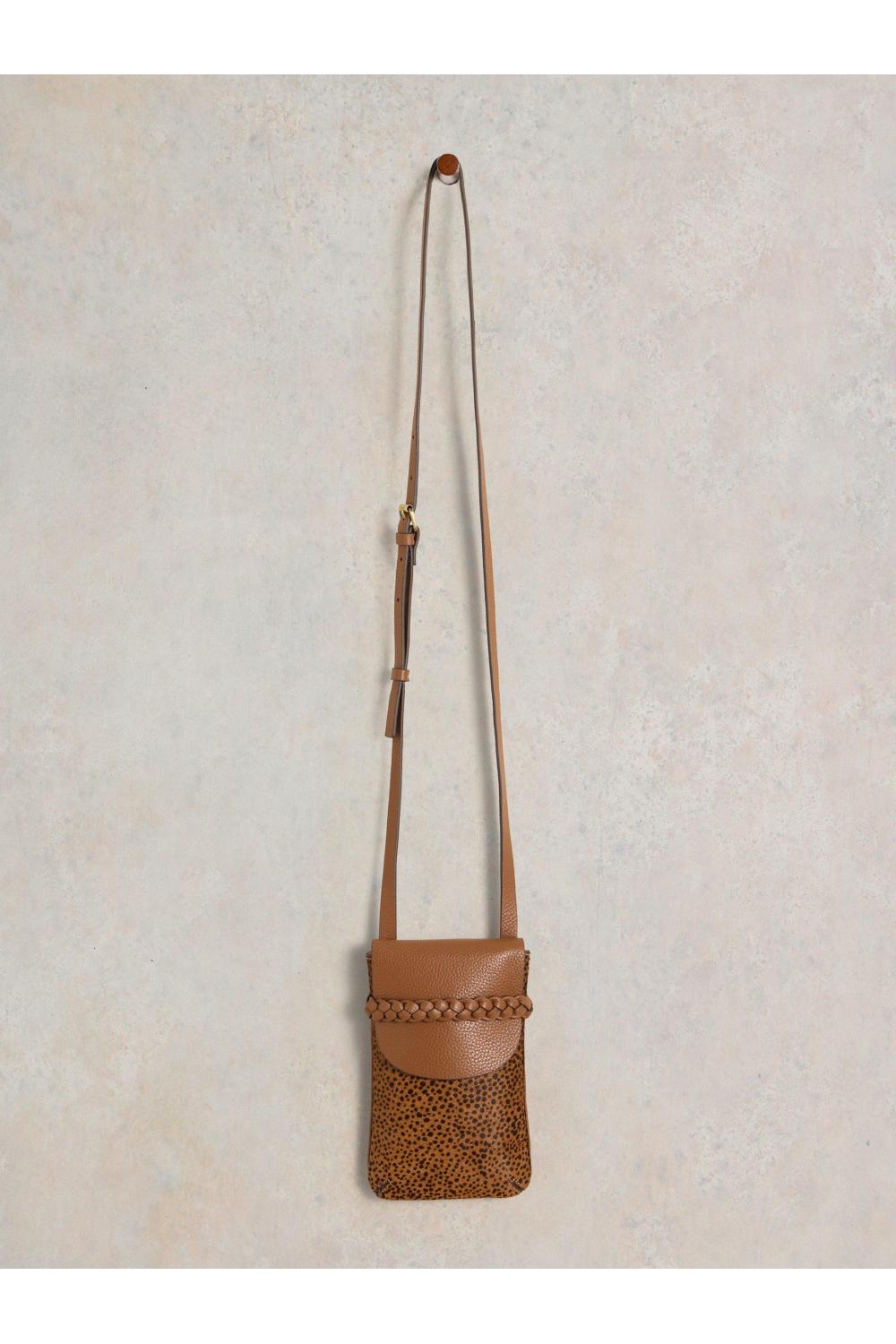 White Stuff Clemmy Leather Phone Bag in TAN MULTI Art. WS441831