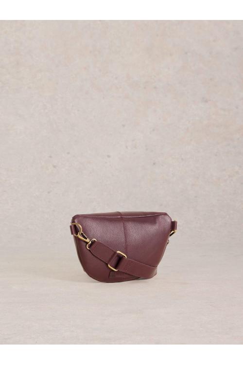 White Stuff Mini Sebby Leather Sling Bag in DK PLUM Art. WS441832