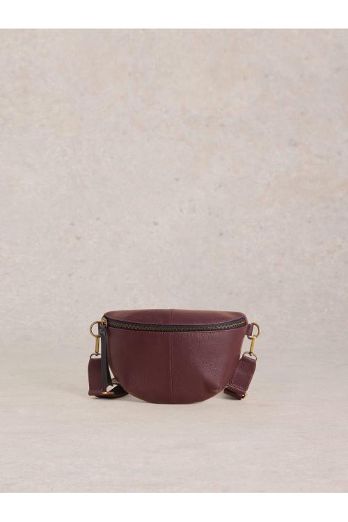 White Stuff Mini Sebby Leather Sling Bag in DK PLUM Art. WS441832