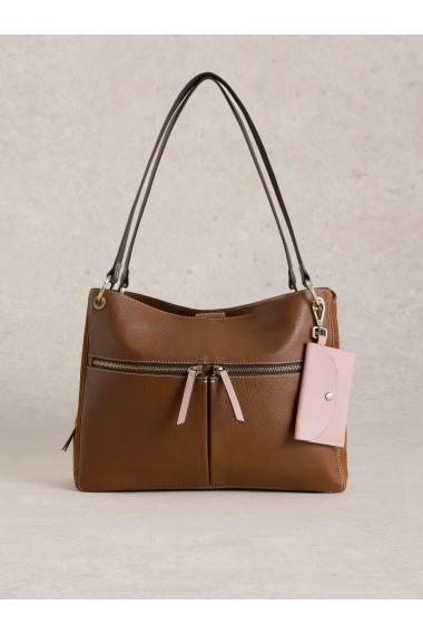 White Stuff Farrah Leather Tote Bag in MID TAN Art. WS441833