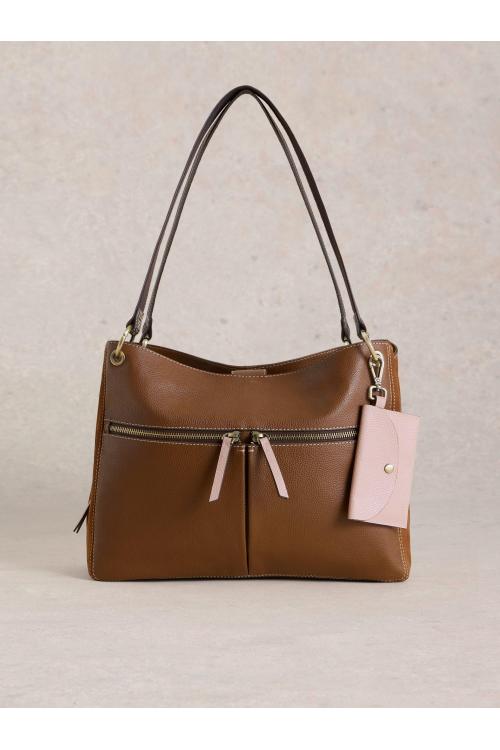 White Stuff Farrah Leather Tote Bag in MID TAN Art. WS441833