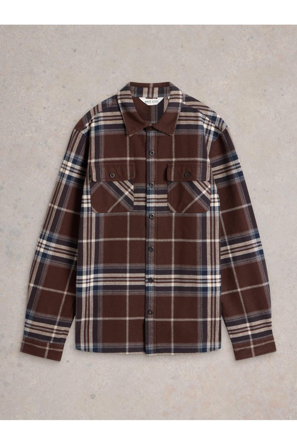 White Stuff Darwen Check Overshirt in BROWN MLT Art. WS439314