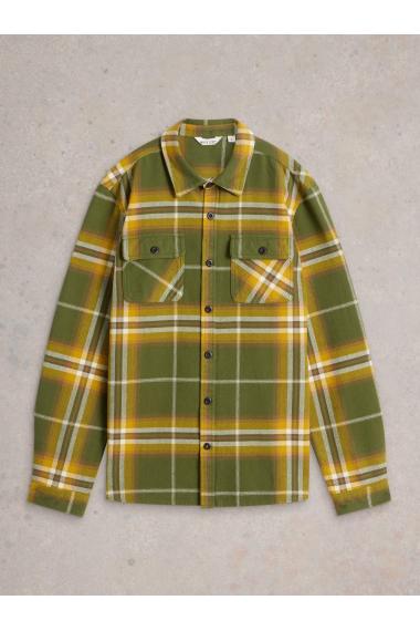 White Stuff Darwen Check Overshirt in GREEN MLT Art. WS439314