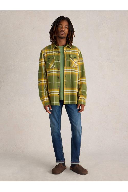 White Stuff Darwen Check Overshirt in GREEN MLT Art. WS439314