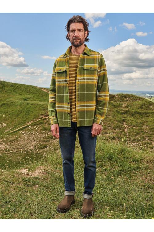 White Stuff Darwen Check Overshirt in GREEN MLT Art. WS439314