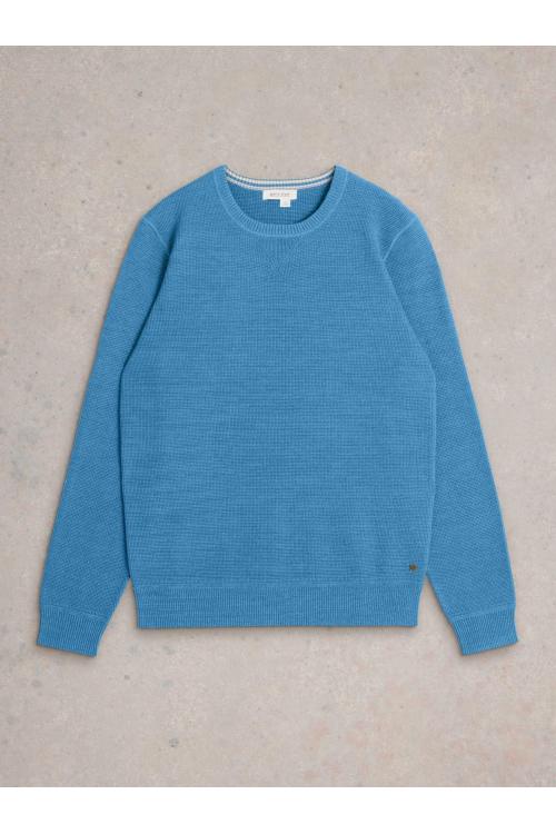 White Stuff Attadale Crew Neck Jumper in LGT BLUE Art. WS440273