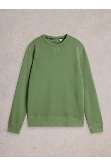 White Stuff Crew Neck Sweat in MID GREEN Art. WS440288