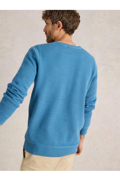 White Stuff Attadale Crew Neck Jumper in LGT BLUE Art. WS440273