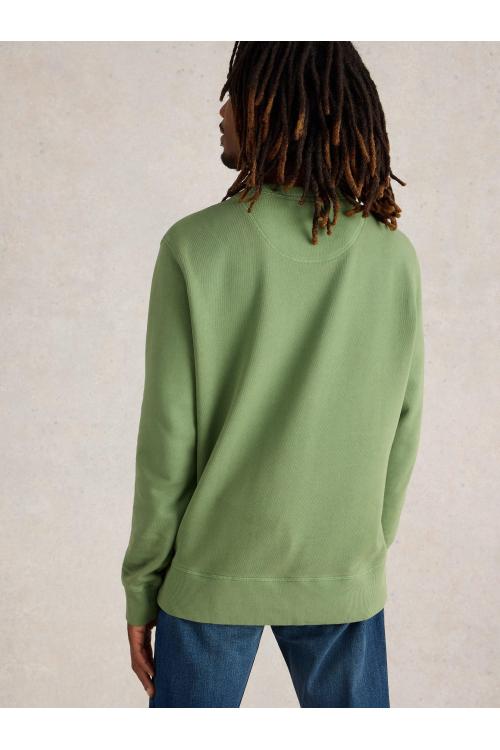 White Stuff Crew Neck Sweat in MID GREEN Art. WS440288