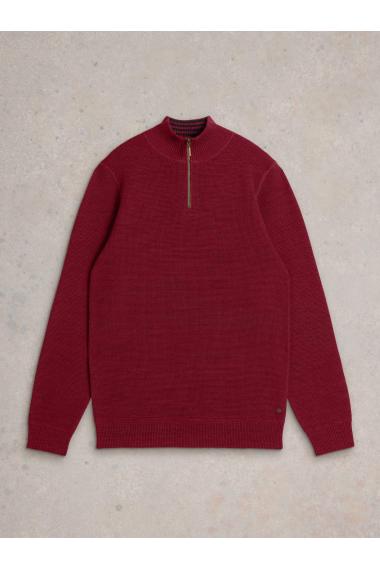 White Stuff Attadale Funnel Neck Jumper in DEEP RED Art. WS440734