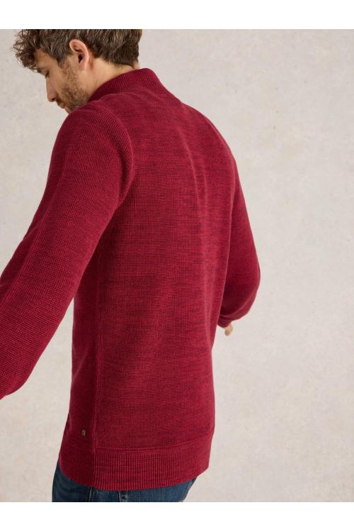 White Stuff Attadale Funnel Neck Jumper in DEEP RED Art. WS440734