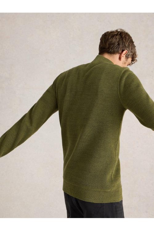 White Stuff Attadale Funnel Neck Jumper in KHAKI GRN Art. WS440734