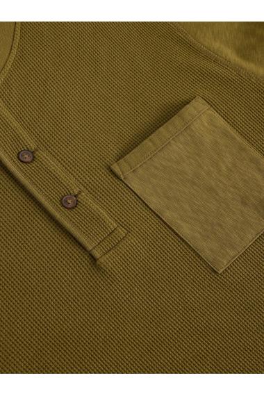 White Stuff Andover LS Henley in KHAKI GRN Art. WS441554