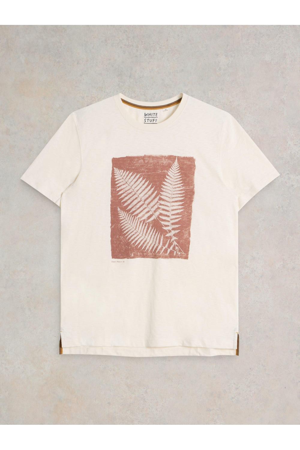 White Stuff Leaf Graphic Tee in NAT PR Art. WS441556