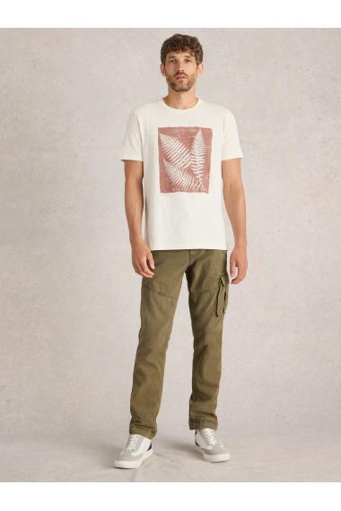 White Stuff Leaf Graphic Tee in NAT PR Art. WS441556