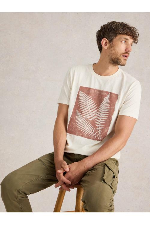 White Stuff Leaf Graphic Tee in NAT PR Art. WS441556