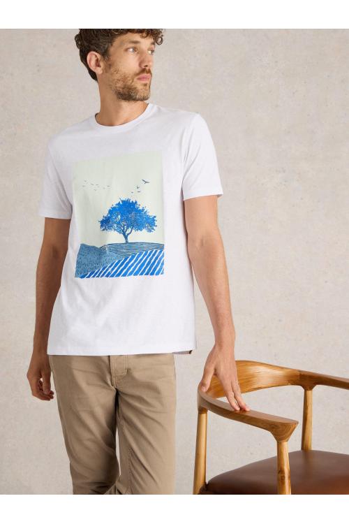 White Stuff Indigo Tree Graphic Tee in IVORY PR Art. WS441575