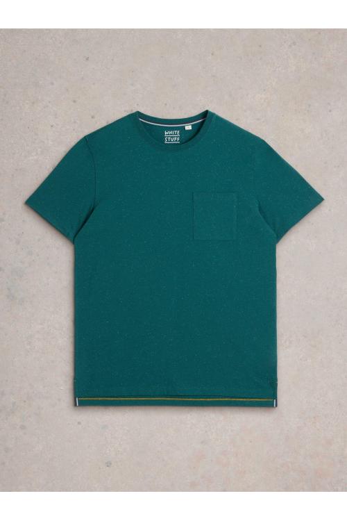 White Stuff Abersoch Nep Short Sleeve Tee in DK TEAL Art. WS441581