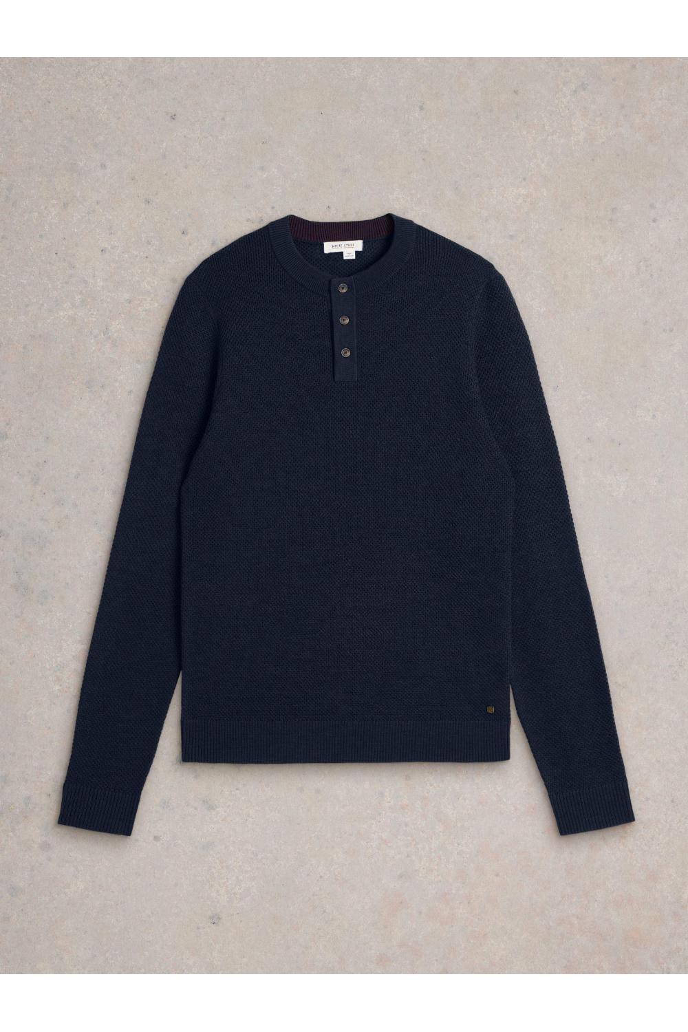 White Stuff Newport Merino Henley in DARK NAVY Art. WS441588